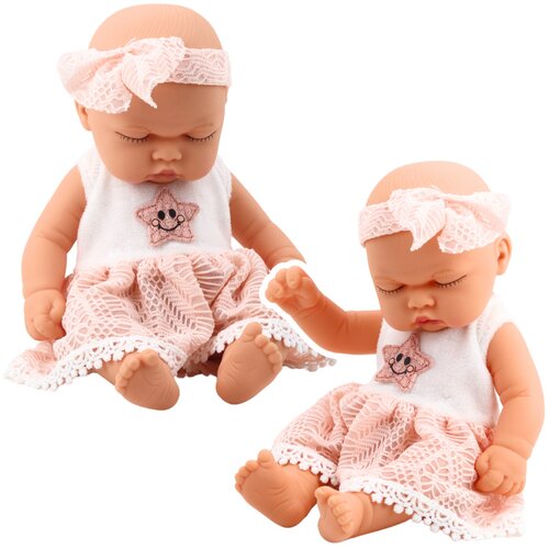  Sleeping Baby Doll Pink Lace Dress with Star Headband Cijene