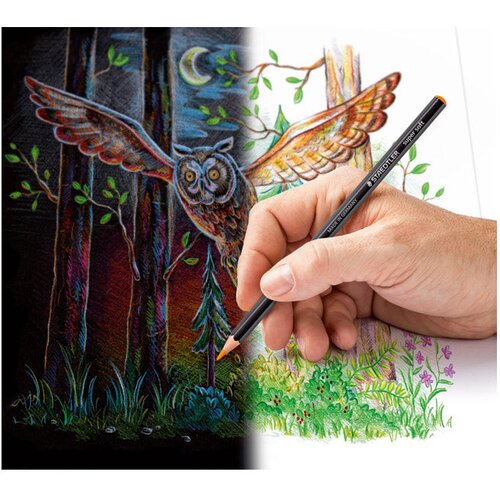  Boje drvene 24boje super soft black design journey staedtler 149c c24 blister Slike