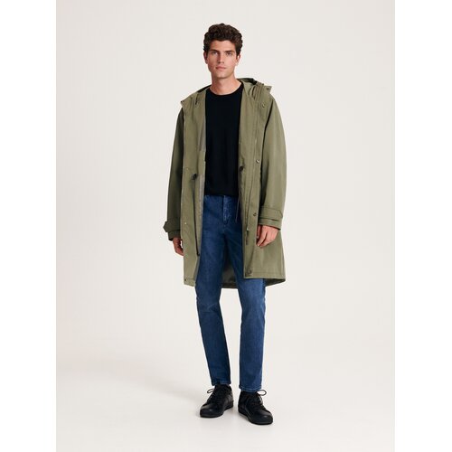 Reserved vodoodporna parka s kapuco - kaki Cene