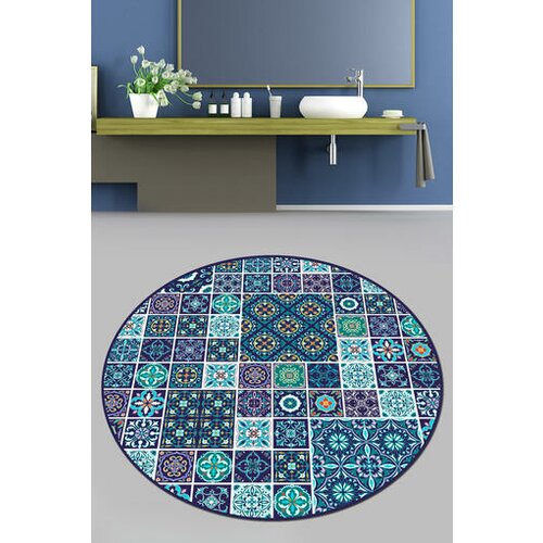 Lessentiel_Maison prostirka za kupatilo carres bleus 200 cm Slike