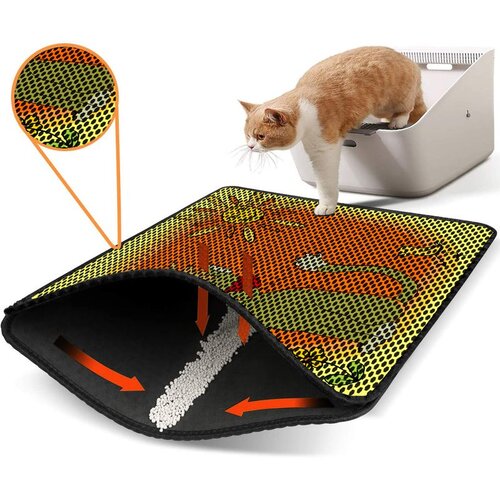 WALLXPERT WC pretinac za mačke Nrszn0183, 45 x 60 cm, žuti Cijene