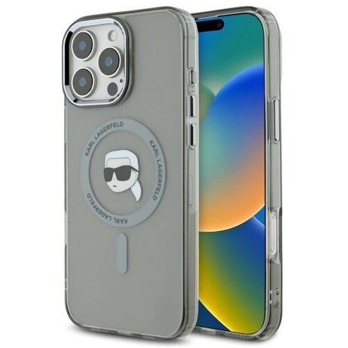 Karl Lagerfeld IML KOVINSKA OVITEK KARL HEAD ZA MAGSAFE ZA IPHONE 16 PRO ČRNA, (21898264) Cene
