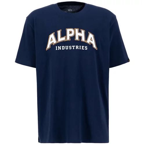 Alpha Industries Majica 'College T' mornarsko plava / bijela