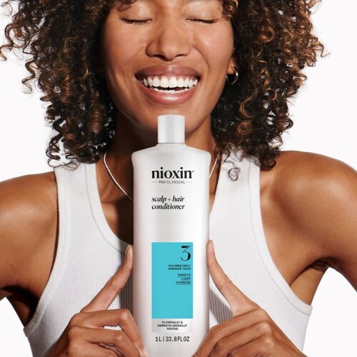 Nioxin System 3 Scalp + Hair Shampoo balzam za barvane redke lase 1000 ml Slike