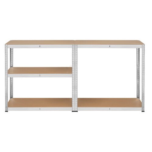 Rebel RB-1251 &amp;ndash; Metalni skladi&amp;scaron;ni regal s 5 polica, 180 &amp;times; 90 &amp;times; 40 cm, nosivost 750 kg, srebrni Slike