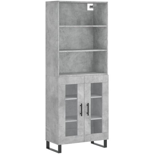 Maison Chic Visoka Komoda - Predalnik betonsko siva 69,5x34x180 cm inženirski les, (21721407) Cene