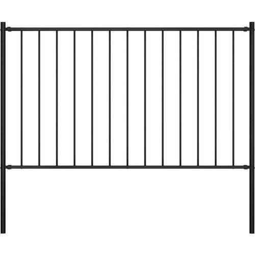  Panel  za ogradu sa stupovima čelični 1 7 x 1 25 m crni Cijene