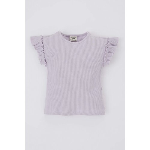 Defacto Baby Girl Regular Fit Crew Neck Corded Camisole Short Sleeved T-Shirt Slike