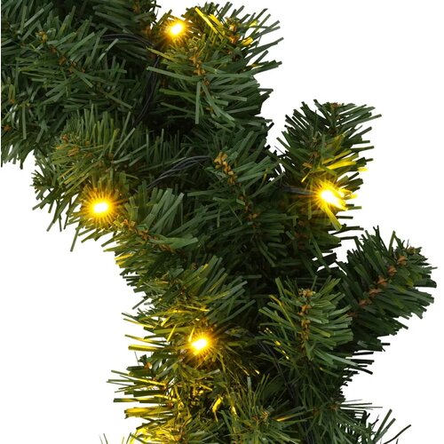  Božićni vijenac Zelena &amp;Oslash; 30 cm PVC 25 LED lampica - Zelena 30 cm s LED svjetlima Slike