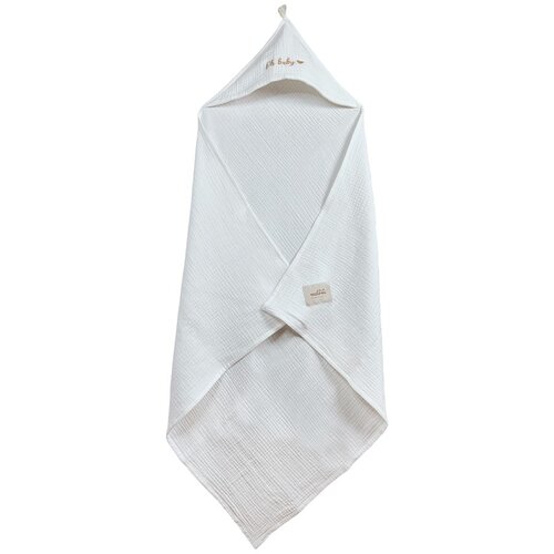 Malomi Kids Bela otro&amp;scaron;ka brisača s kapuco iz muslina 85x85 cm Muslin &amp;ndash; Slike