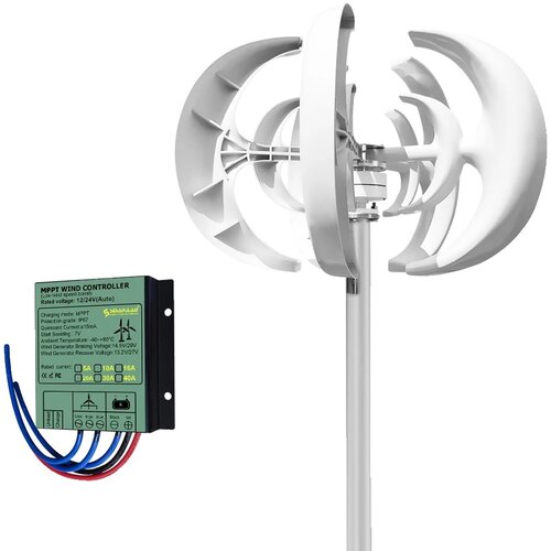 SMARAAD Vertikalna osna vetrna turbina, 3000W moč, MPPT sistem polnjenja, z brezplačnim nadzorom, 3000W, 48V, (5000163971) Slike