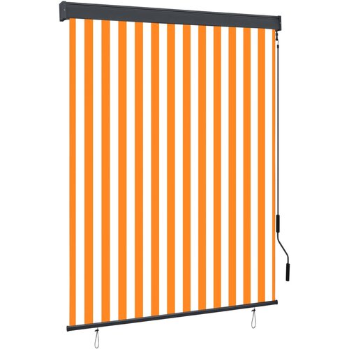 VidaXL Zunanje rolo senčilo 140x250 cm belo in oranžno Slike