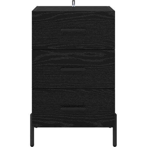  Noćni ormar Crni hrast 40 x 40 x 66 cm Konstruirano drvo Slike