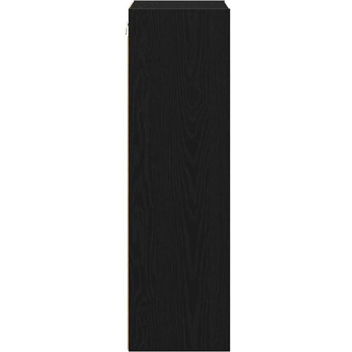 VidaXL viseći ormarić s policom riga crni hrast 40 x 29,5 x 100 cm Slike
