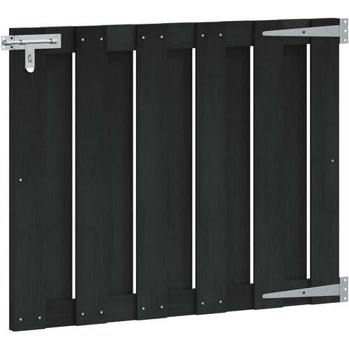  Vrtna vrata 100 x 80 cm WPC i aluminij Crna Cene
