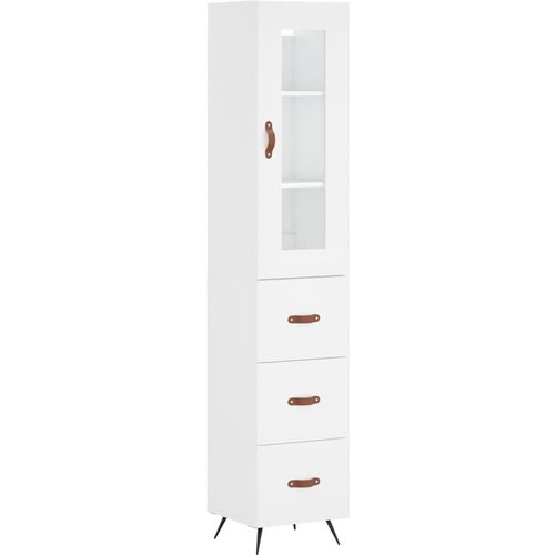 Maison Chic Visoka omara - Komoda - Predalnik bela 34,5x34x180 cm inženirski les, (21722767) Cene