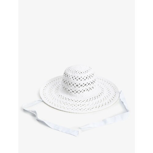 Koton Straw Hat with Belted Chin Tie Detail Cene