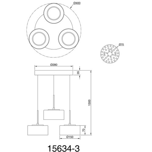 Globo 15634-3 - LED luster na sajli FOGSY 3xLED/8W/230V Cene