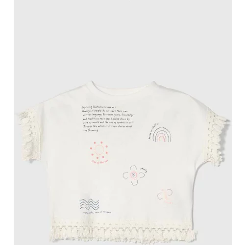 Zippy Dječja pamučna majica kratkih rukava boja: bijela, s uzorkom