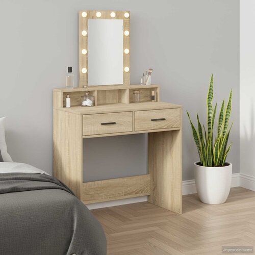  Toaletni stol Smeđa 79 x 41 x 140 cm Konstruirano drvo Cene