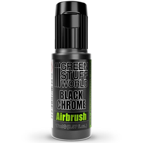 Green Stuff World Black Chrome Paint 17ml | Crna hrom boja za airbrush Slike