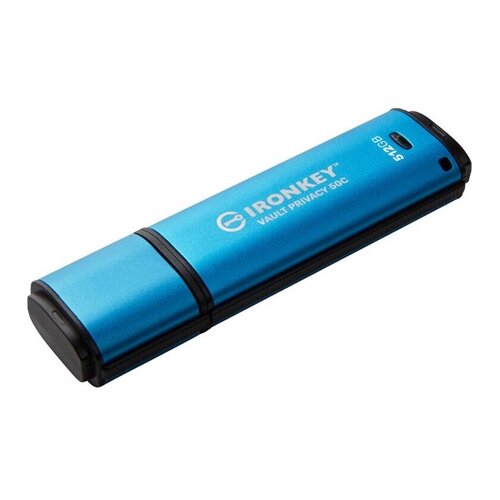 Kingston Technology IronKey Vault Privacy 50 USB izbrisljiv pomnilni&scaron;ki pogon 512 GB USB Tip-C 3.2 Gen 1 (3.1 Gen 1) Črna, Modra Cene
