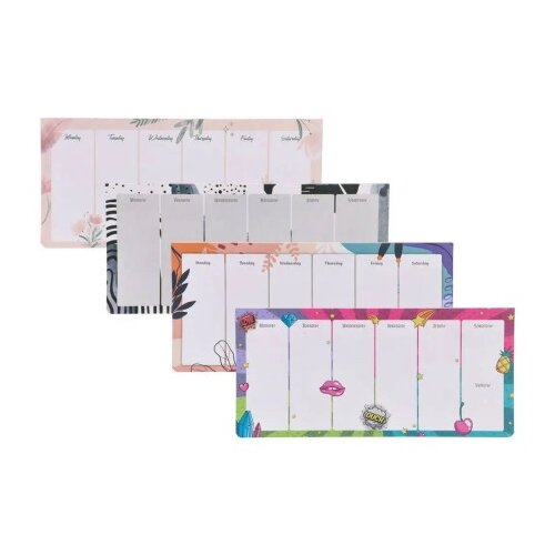  Biro Time play weekly mapa za planiranje nedeljna 12x26cm 48 lista miks ( 485355 ) Slike
