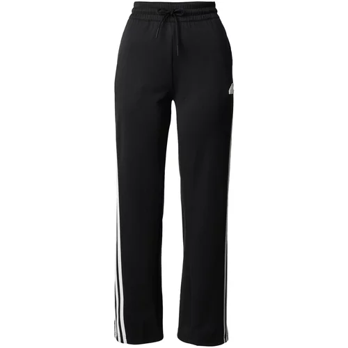 ADIDAS SPORTSWEAR Športne hlače 'Iconic Warpping 3-Stripes Snap' črna / bela