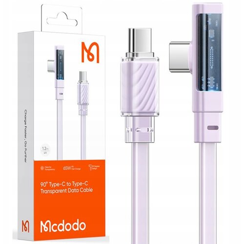 McDodo KOTNI USB-C KABEL ZA HITRO POLNJENJE USB TIPA C 3A 65W VIJOLIČNA 1M, (21748018) Cene