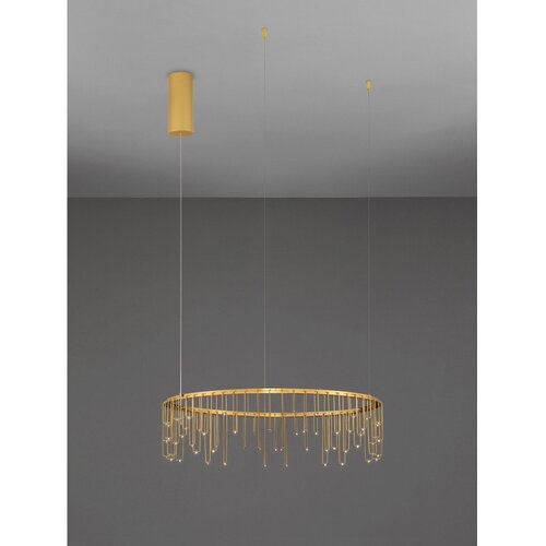 Nova Luce Aluminijasta LED zatemnitvena viseča svetilka v zlati barvi &amp;oslash; 65 cm Stellar &amp;ndash; Slike