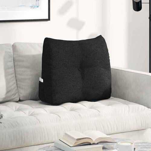 vidaXL Poglavni vzglavnik Črna 60 x 24 x 50 cm blago Cene