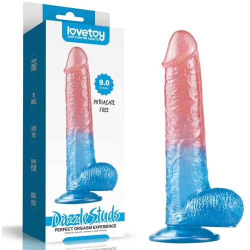  Dazzle Studs &amp;scaron;areni realističan dildo od TPE-a sa vakuumom &amp;mdash; 23 cm &amp;mdash; LVTOY00417 Slike