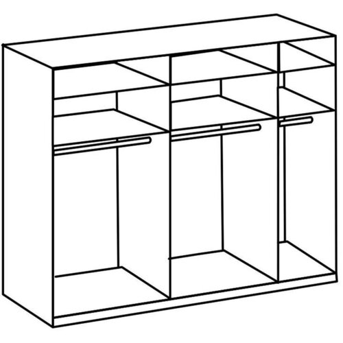 MID.YOU OMARA Z DRSNIMI VRATI, bela, barve hrasta, barve aluminija Slike