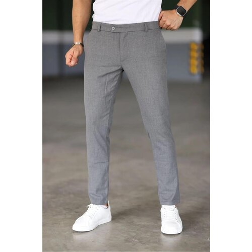 Dewberry 47676 Italian Cut Elastic Fabric Mens Trousers-DARK GREY Slike