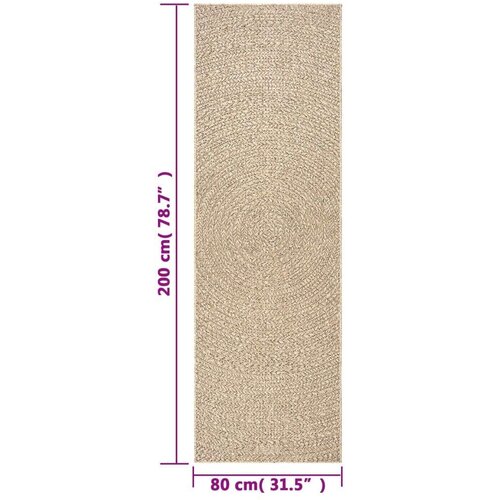 VidaXL Preproga ZIZUR 80x200 cm videz jute notranja in zunanja Slike