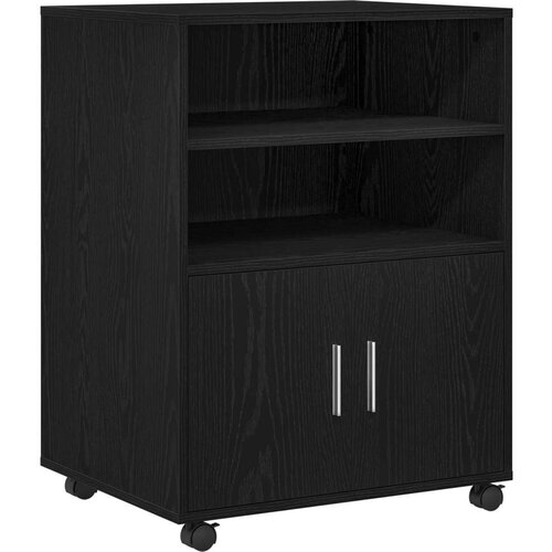 VidaXL Ormar s kotačićima Crni hrast Drvo 60 x 48 x 81 cm Kutni ormar Slike