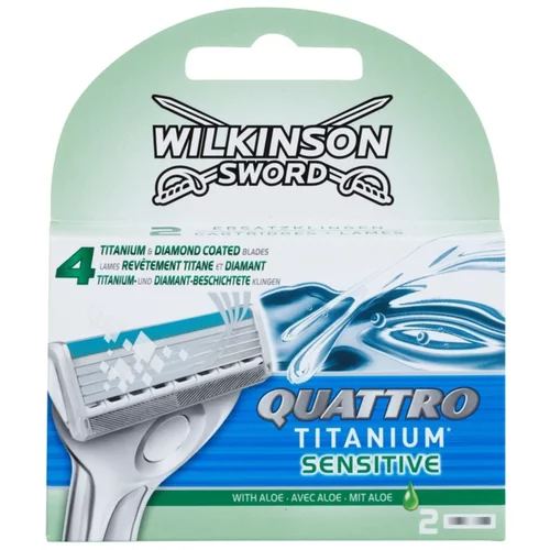 Wilkinson Sword Quattro Titanium Sensitive zamjenske britvice 2 kom