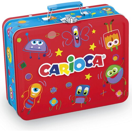 Metal Case Felt Tips & Coloring Album - Rdeča Cene