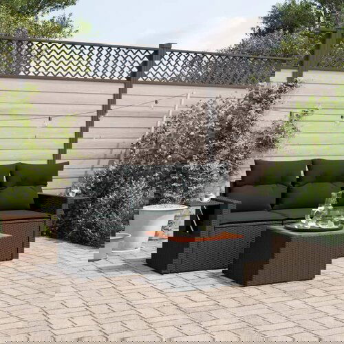 vidaXL 4-dijelni set vrtnih sofa od poliratana s jastucima crni Cijene