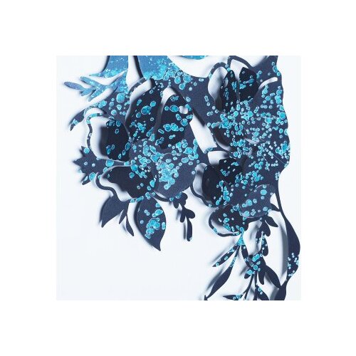Wallxpert Zidna dekoracija Carpa Koi- APT748 L, 58x87cm, plava Slike