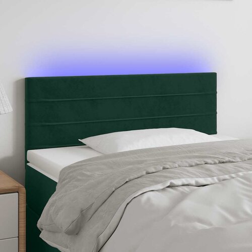  LED uzglavlje tamnozeleno 80 x 5 x 78/88 cm baršunasto Cene