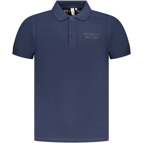 ACCADEMIA MILITARE MILITARY ACADEMY MEN&#39;S BLUE SHORT SLEEVE POLO Cene