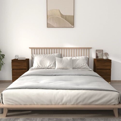  Nočne omarice 2 kosa rjavi hrast 40x35x70 cm Slike