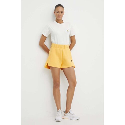 Adidas Kratka majica ženska, bež barva, IR7473 Slike