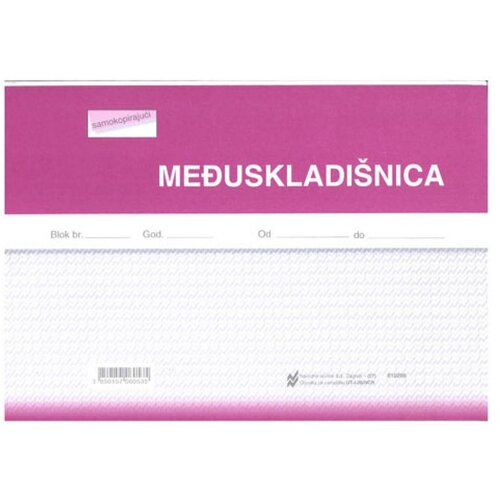 NARODNE NOVINE-UT I-26/NCR MEĐUSKLADI&amp;Scaron;NICA; Blok 5 x 25 listova, 21 x 14,8 cm Slike
