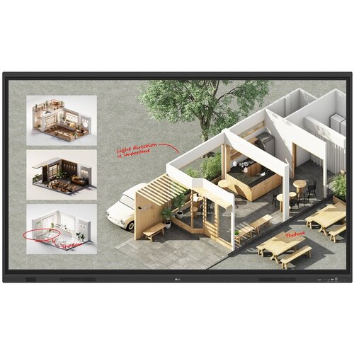 LG CreateBoard Standard interactive whiteboard 190.5 cm (75) 3840 x 2160 pixels Touchscreen Black Slike