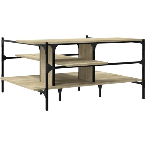  Stolić za kavu boja hrasta 100x100x48,5 cm konstruirano drvo Smeđa Slike
