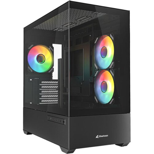 Sharkoon Kući&scaron;te gaming, MK6 RGB Black mATX, ventilator 3x120mm Cijene