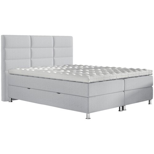 CARRYHOME postelja z vzmetnico 180 cm x 200 cm , tekstil sivobež Cene