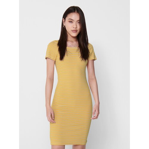 Only Yellow Striped Basic Dress Fiona - Women Cene